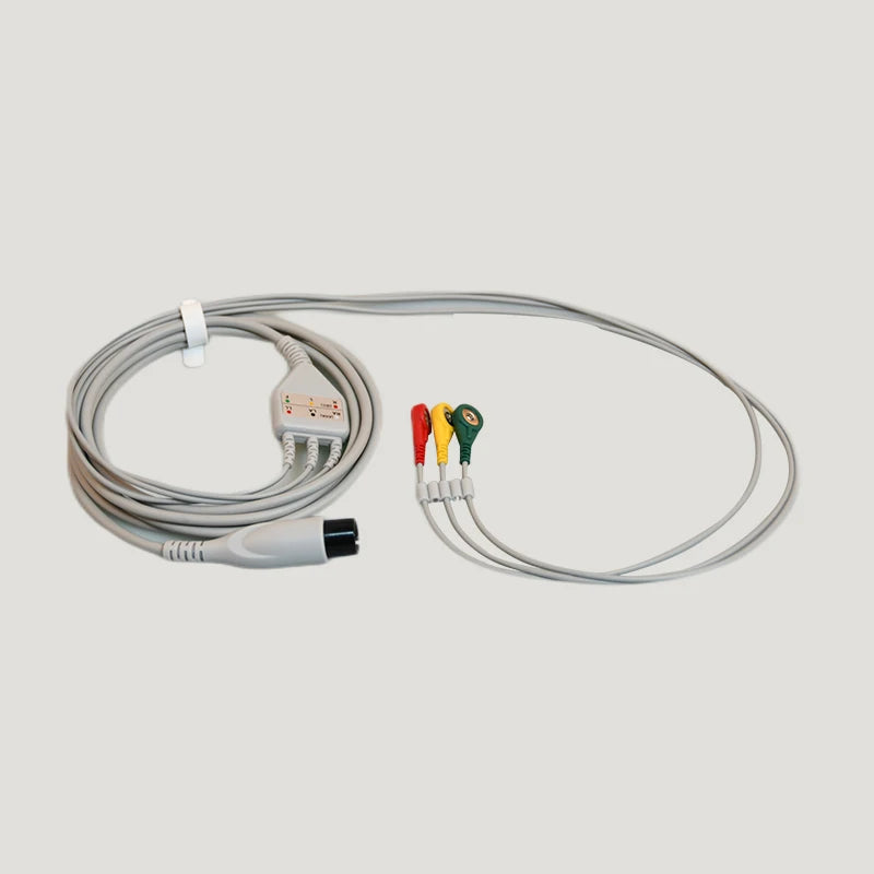 ECG cable Compatible for Goldway Mindray Edan Biolight BLT monitor - 6 Pin 3 leads