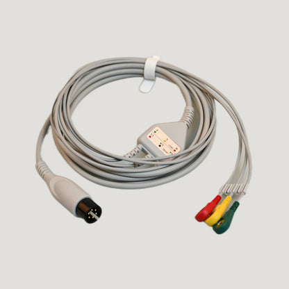 ECG cable Compatible for Goldway Mindray Edan Biolight BLT monitor - 6 Pin 3 leads