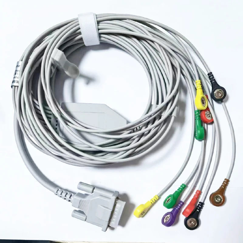 EKG / ECG Cable compatible for Schiller AT1 AT60 CS100 - DB15 Pin 10 leads