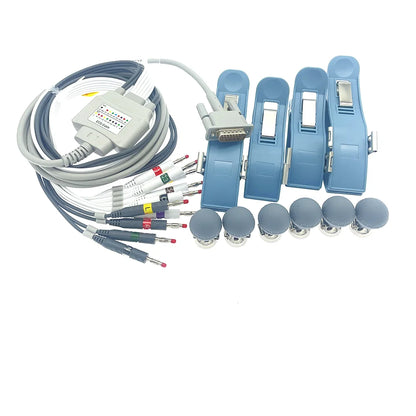 Ekg cable compatible for Philips m3703c T10 T20 T30 T50 twelve channel cable suction ball four limb clamp set