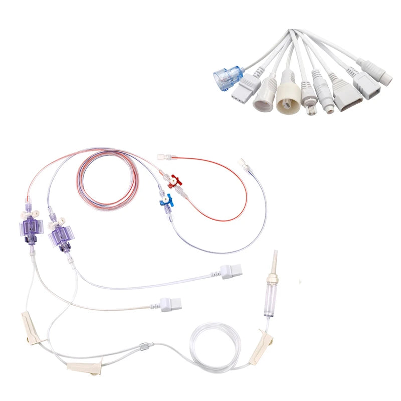 Compatible with Utah Disposable Invasive Blood Pressure IBP Transducer Disposable Pressure Transducer IBP Kit