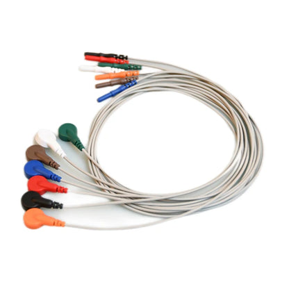 【Only 1PC】 DIN1.5mm Holter cable ECG Cable Compatible for Biomedical 2000/3000 CONTEC TLC4000