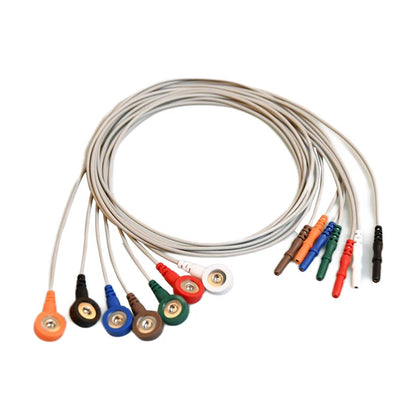 【Only 1PC】 DIN1.5mm Holter cable ECG Cable Compatible for Biomedical 2000/3000 CONTEC TLC4000