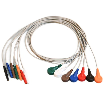 【Only 1PC】 DIN1.5mm Holter cable ECG Cable Compatible for Biomedical 2000/3000 CONTEC TLC4000