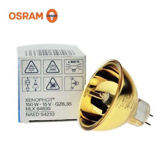 Osram HLX64635 15V150W halogen tungsten heating bulb infrared light therapeutic instrument GZ6.35 Dujin lamp cup bubble