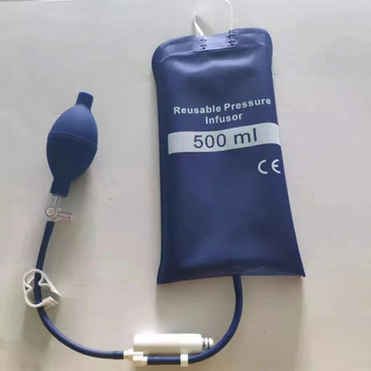 Reusable Medical Infusion bag Pressure bag 500 ml, blue