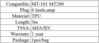 Compatible Schiller MT-101 24h dynamic box 6 lead Holter Ecg Cable