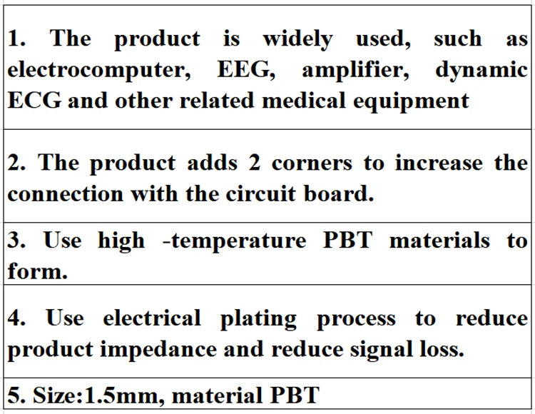 Für Din-1,5-mm-Buchse, Gehirn-Elektrodiagramm-Buchse, Verstärker-Buchse, 10 Stück