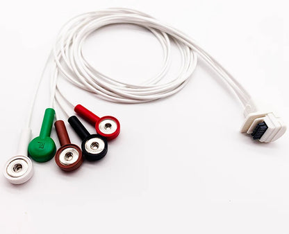 Compatible with Mortara H3+ Holter RecorderTelemetry Leadwire 5 Lead Holter Ecg Cable