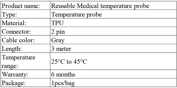 Многоразовый медицинский датчик температуры, датчик пищевода/ректальный для взрослых, совместимый с контактом HP2