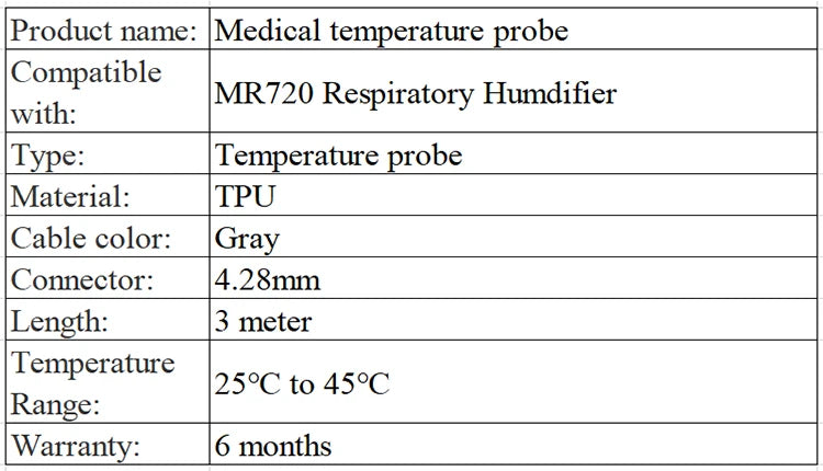 Medical temperature probe Adult Skin Temperature sensor compatible Fisher&Paykel