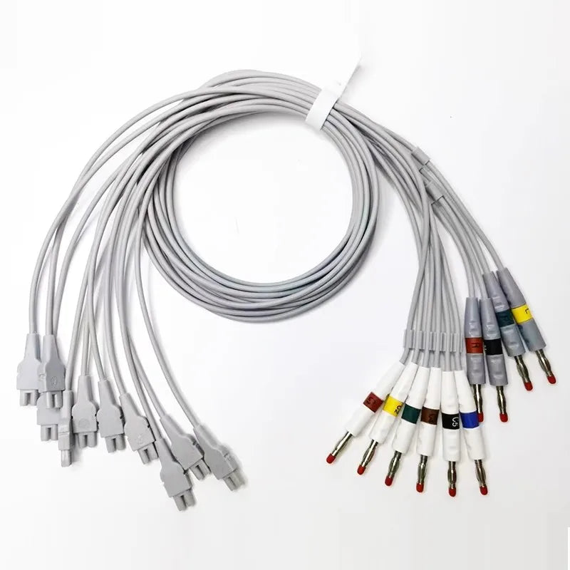 Split ECG / EKG cable Compatible with GE MAC 500 800 1100 1200st1600 2000 - 10 leads