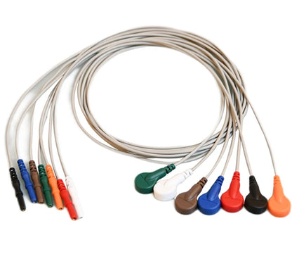 【Only 1PC】 DIN1.5mm Holter cable ECG Cable Compatible for Biomedical 2000/3000 CONTEC TLC4000