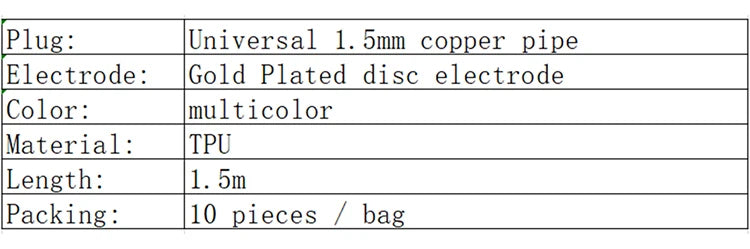 10PC Color brain electrode EEG wire brain conductance wire 10 starting gold-plated disk mounted electrode wires DIN1.5mm