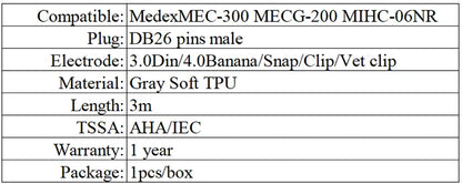 Compatible with Medex 10 lead ECG mobile lead wire 3.0 pin insertion16 lead ecg cable