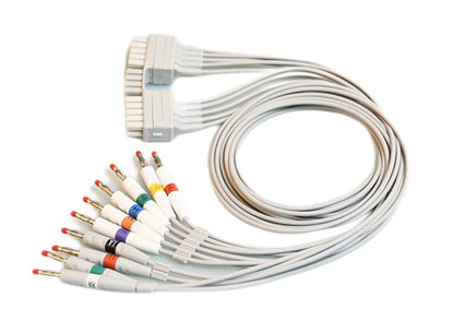 Compatible with Mortara Eli 100 150 230 250/350/380 for Mellin, Holter Ecg / Ekg Cable, 10 leads, Banana 4.0 End