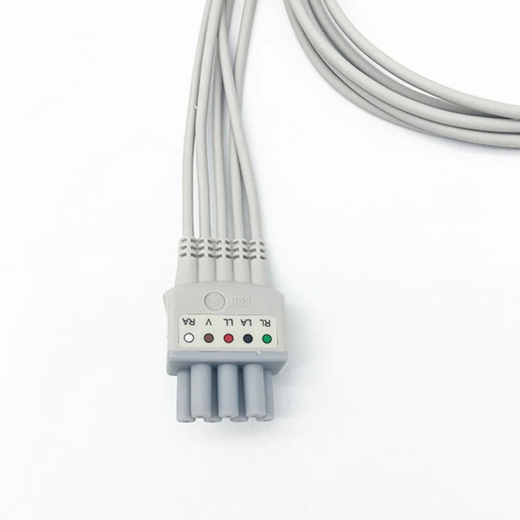 Compatible with Mindray TEL100 dynamic telemetry, Holter Ecg Cable, 5 leads