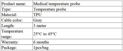 Medical temperature probe reusable Skin surface probes Compatible HP2 Pin for Adult