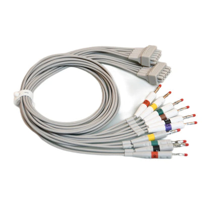 Split ECG / EKG cable Compatible with GE MAC 500 800 1100 1200st1600 2000 - 10 leads