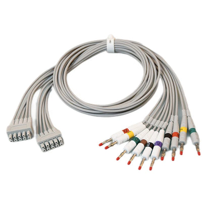 Split ECG / EKG cable Compatible with GE MAC 500 800 1100 1200st1600 2000 - 10 leads