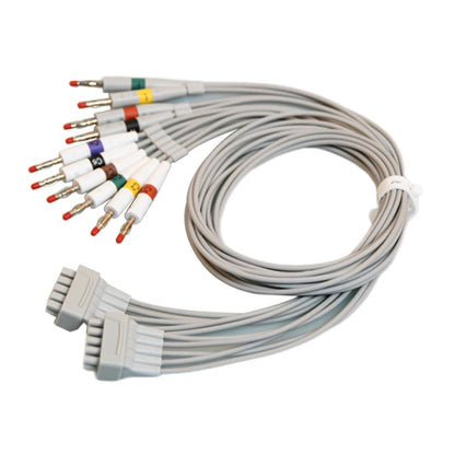 Split ECG / EKG cable Compatible with GE MAC 500 800 1100 1200st1600 2000 - 10 leads