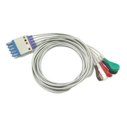 compatible HP M1645A New HPM3000A,M3001A,M1001A/B,M1002A/B,78352C,78354C,AHA/IEC,snap or clip 5-lead ECG EKG leadwires Snap type