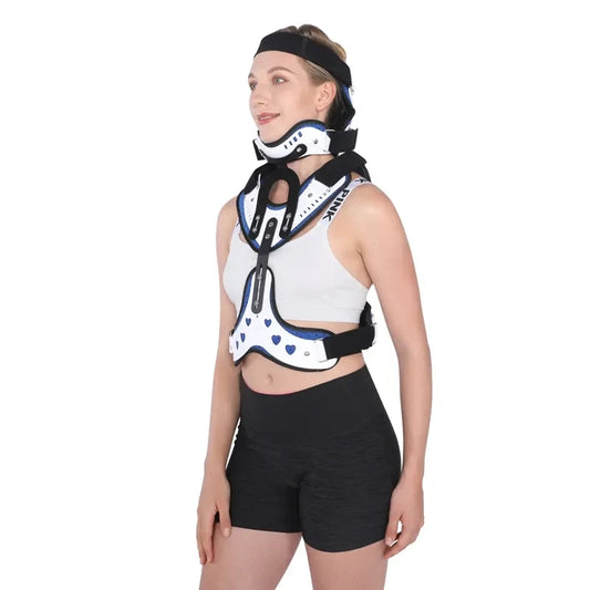 neck immobilizer brace adjustable hinged orthopedic neck support head neck and chest orthotics